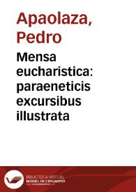 Mensa eucharistica : paraeneticis excursibus illustrata