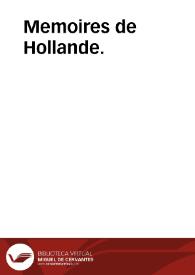 Memoires de Hollande.