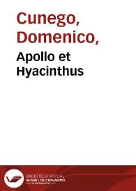 Apollo et Hyacinthus