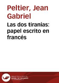 Las dos tiranías : papel escrito en francés