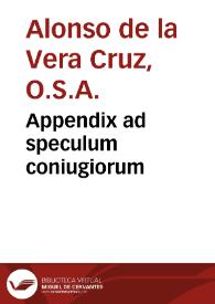 Appendix ad speculum coniugiorum