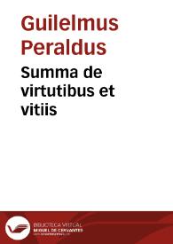 Summa de virtutibus et vitiis