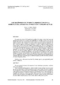 Los regímenes de tenencia indirectos en la agricultura andaluza : evolución y estado actual