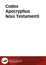 Codex Apocryphus Noui Testamenti