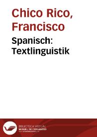 Spanisch: Textlinguistik
