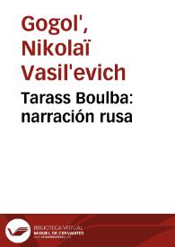 Tarass Boulba: narración rusa