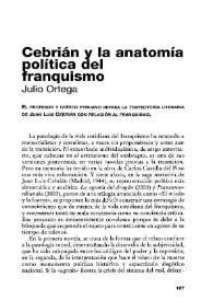 Cebrián y la anatomía política del franquismo