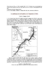 La participación de España en la Campaña de Nubia