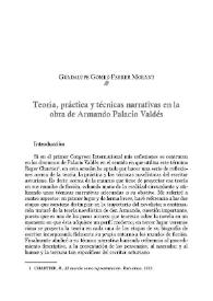 Teoría, práctica y técnica narrativas en la obra de Armando Palacio Valdés