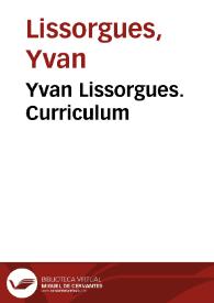 Yvan Lissorgues. Curriculum