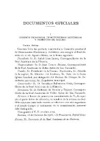 Comisión Provincial de Monumentos Históricos y Artísticos de Zamora [Acta de constitución, 16 de octubre de 1918]