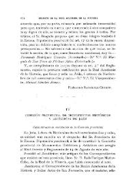 Comisión Provincial de Monumentos Históricos y Artísticos de Jaén [Acta de la sesión del 12 de noviembre de 1918]