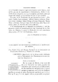 Subcomisión de Monumentos Históricos y Artísticos de Mérida [Acta de la sesión del 9 de diciembre de 1918]