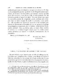 Tarifa, y la política de Sancho IV de Castilla [I]