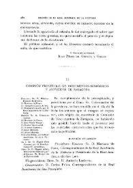 Comisión Provincial de Monumentos Históricos y Artísticos de Zaragoza [Constitución de la Comisión, 30 de diciembre de 1918]