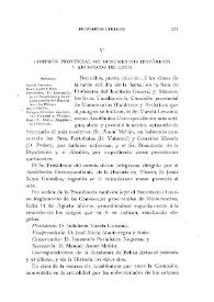 Comisión Provincial de Monumentos Históricos y Artísticos de Lugo [Sesión del 21 de enero de 1919]