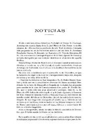 Noticias. Boletín de la Real Academia de la Historia. Tomo 76 (enero 1920). Cuaderno I