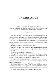 Catálogo de los papeles españoles que se conservan en la Biblioteca del Colegio de Wadham, en la Universidad de Oxford (Conclusión)