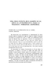 Una obra inédita de D. Ramón de la Cruz : su 