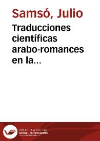 Traducciones científicas arabo-romances en la Península Ibérica