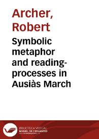 Symbolic metaphor and reading-processes in Ausiàs March