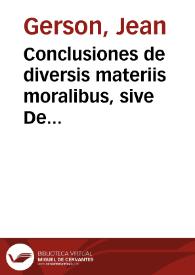 Conclusiones de diversis materiis moralibus, sive De regulis mandatorum