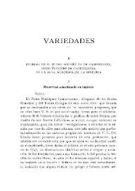 Ingreso de D. Pedro Rodríguez de Campomanes después Conde de Campomanes, en la Real Academia de la Historia