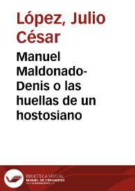 Manuel Maldonado-Denis o las huellas de un hostosiano