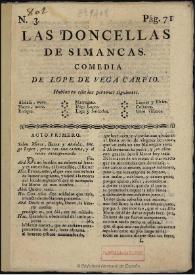 Las doncellas de Simancas : comedia de Lope de Vega Carpio