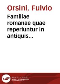 Familiae romanae quae reperiuntur in antiquis numismatibus ab urbe condita ad tempora Diui Augusti