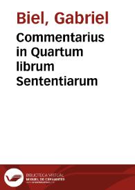 Commentarius in Quartum librum Sententiarum