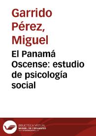 El Panamá Oscense : estudio de psicología social