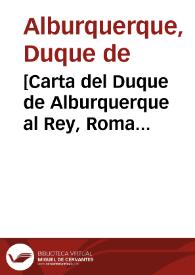 [Carta del Duque de Alburquerque al Rey, Roma 11-12-1621].