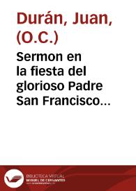 Sermon en la fiesta del glorioso Padre San Francisco de Paula ...