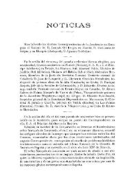Noticias. Boletín de la Real Academia de la Historia, tomo 79 (diciembre 1921). Cuaderno VI