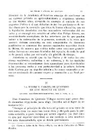 La torre y la cárcel de Quevedo en San Marcos de León. Apuntes histórico-descriptivos, por F. Fita, S.J.