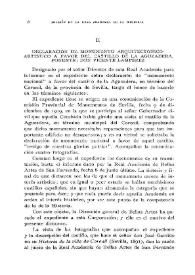 Declaración de monumento arquitectónico-artístico a favor del castillo de la Aguzadera. Ponente: Don Vicente Lampérez
