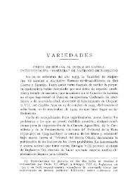 Carta de Molina al Duque de Gandía, incluyendo un 