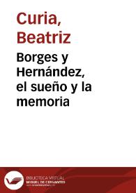 Borges y Hernández, el sueño y la memoria