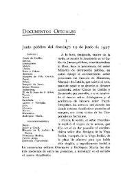 Documentos oficiales. Boletín de la Real Academia de la Historia, tomo 91 (julio-septiembre 1929). Cuaderno I