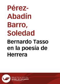 Bernardo Tasso en la poesía de Herrera