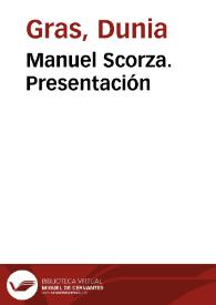 Manuel Scorza. Presentación