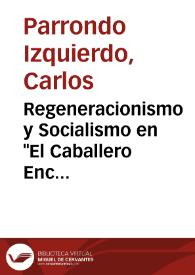 Regeneracionismo y Socialismo en 
