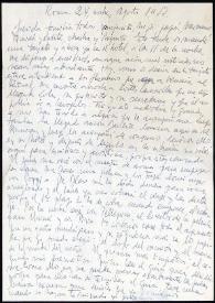 Carta de Francisco Rabal a su familia. Roma, 24 de agosto de 1957