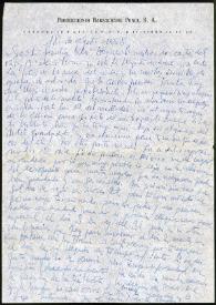 Carta de Francisco Rabal a su familia. 18 de agosto de 1958
