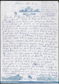 Carta de Francisco Rabal a su familia. México, 18 de febrero de 1960