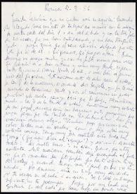 Carta de Francisco Rabal a su familia. Roma, 4 de septiembre de 1956