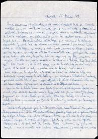 Carta de Asunción Balaguer a Francisco Rabal. Madrid, 26 de febrero de 1959