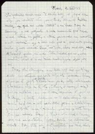 Carta de Asunción Balaguer a Francisco Rabal. Mieres, 9 de agosto de 1953