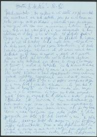 Carta de Francisco Rabal a Asunción Balaguer. Houston, 8 de noviembre de 1980